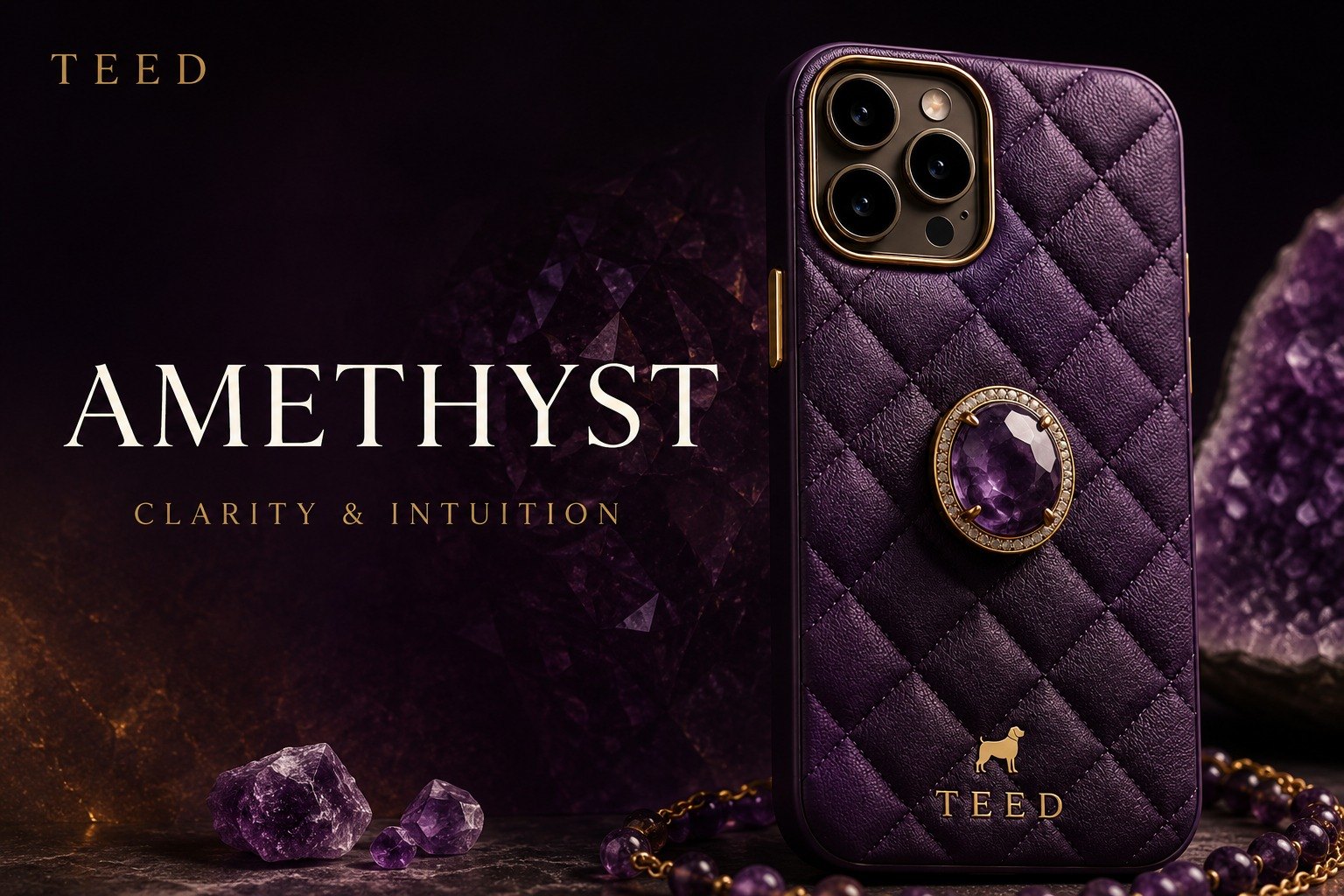 TEED Amethyst — husă matlasată cu ametist